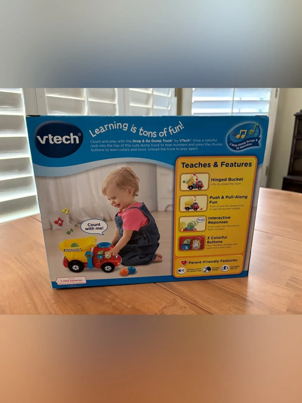 Vtech Drop & Go Dump Truck - Red, Yellow, Blue - New